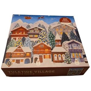 Galison YULETIDE VILLAGE 500 piece puzzle jigsaw COMPLETE
